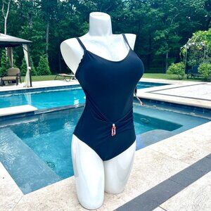 NWT FantaSizer Vintage Swimsuit look Thinner in Seconds Black Size 12D
